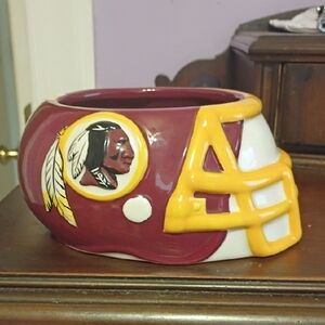 Washington Redskins Football Helmet Planter in Burgundy and Yellow